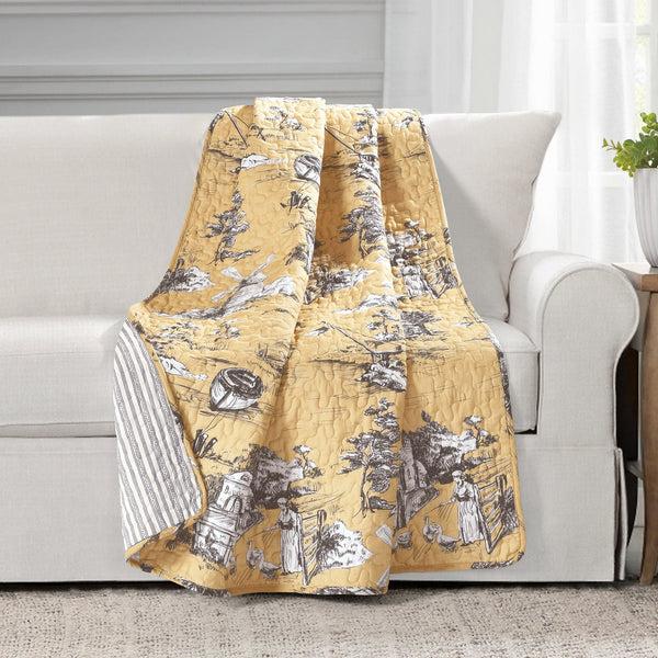 lush décor French Country Toile Throw