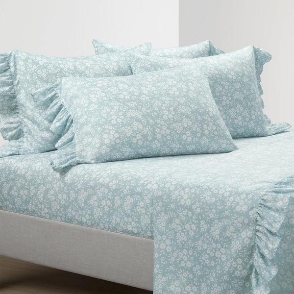 Lush Décor Garden Of Flowers Ruffle Sheet Set