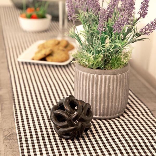 Lush Décor Gingham Check Yarn Dyed Table Runner