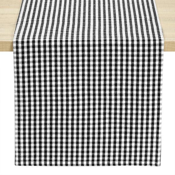 Lush Décor Gingham Check Yarn Dyed Table Runner