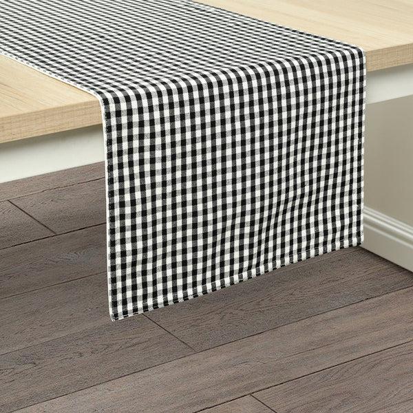 lush décor Gingham Check Yarn Dyed Table Runner