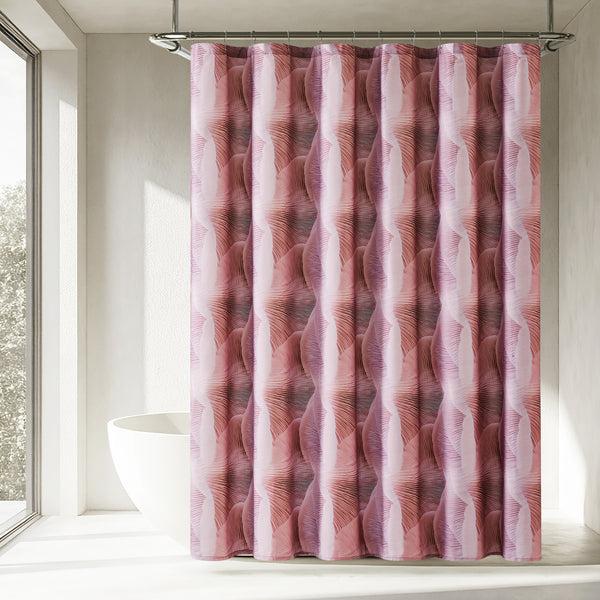 lush décor Guilded Spore Cotton Shower Curtain