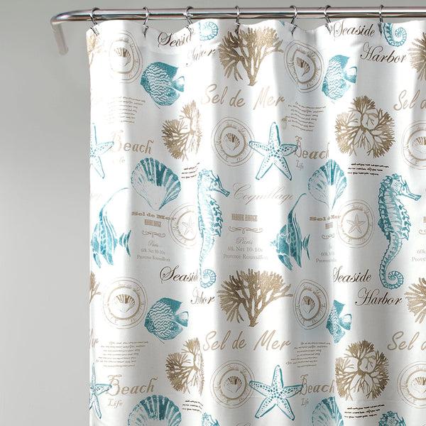Lush Décor Harbor Life Shower Curtain
