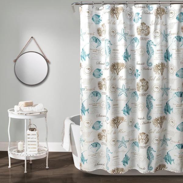 lush décor Harbor Life Shower Curtain