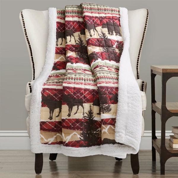 lush décor Holiday Lodge Sherpa Throw