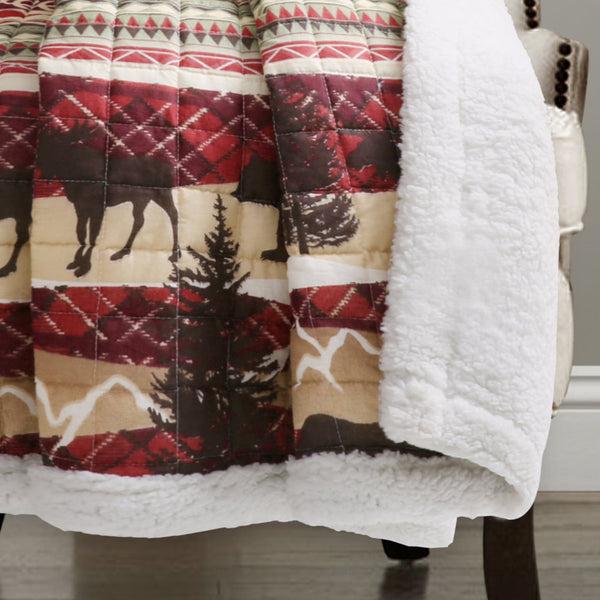 Lush Décor Holiday Lodge Sherpa Throw