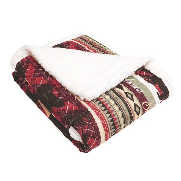 Lush Décor Holiday Lodge Sherpa Throw