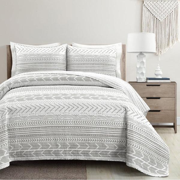 Lush Décor Hygge Geo Quilt 3 Piece Set