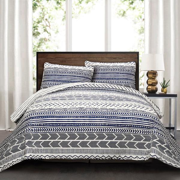 Lush Décor Hygge Geo Quilt 3 Piece Set