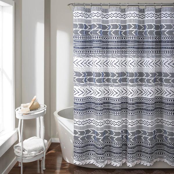 Lush Décor Hygge Geo Shower Curtain
