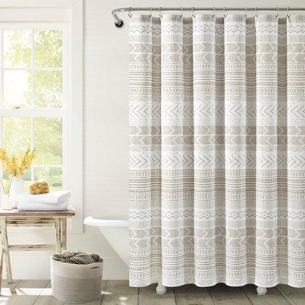 Lush Décor Hygge Geo Shower Curtain