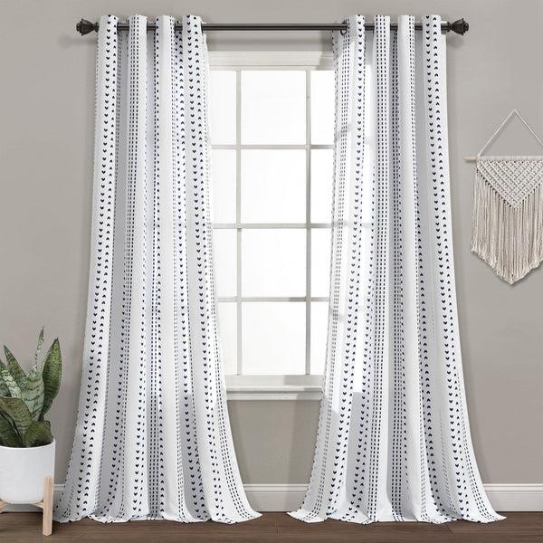 Lush Décor Hygge Stripe Window Curtain Panel Set