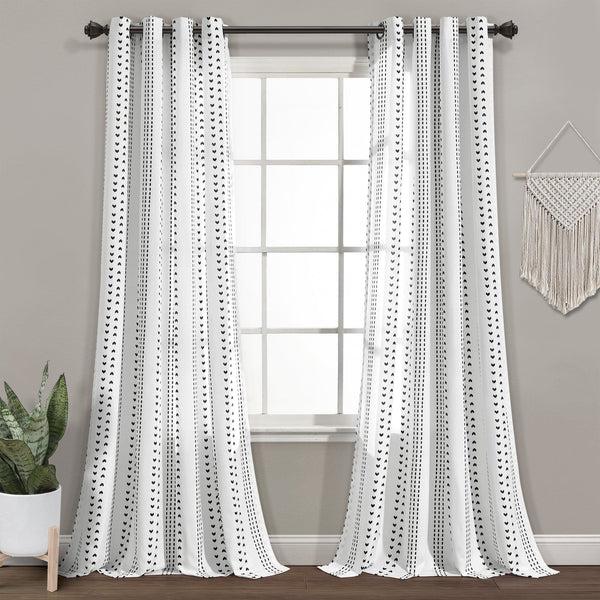 lush décor Hygge Stripe Window Curtain Panel Set