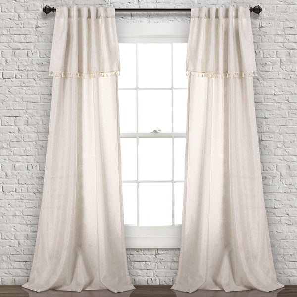 lush décor Ivy Tassel Window Curtain Panel Set