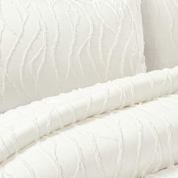 Lush Décor Jacquard Wave 3 Piece Comforter Set