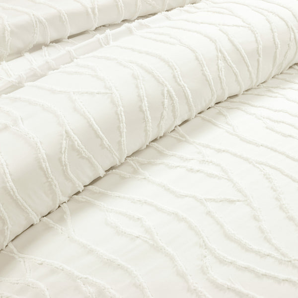 Lush Décor Jacquard Wave Duvet Cover 3 Piece Set
