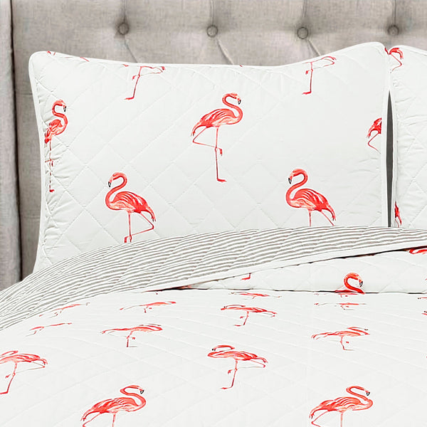 Lush Décor Kelly Flamingo Quilt 3 Piece Set