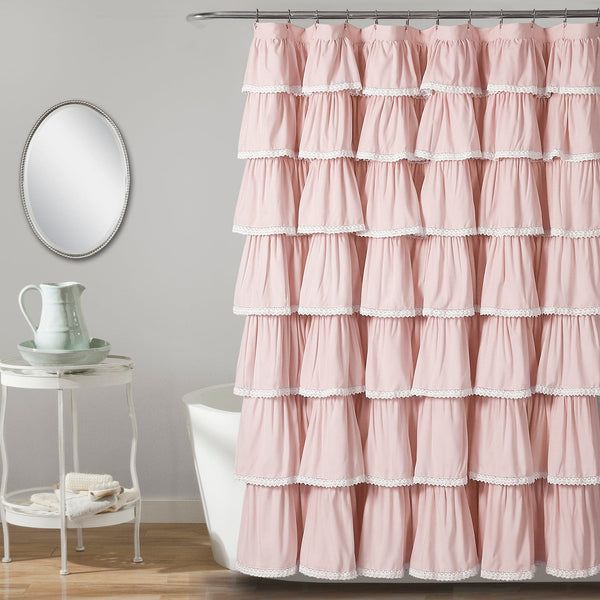 Lush Décor Lace Ruffle Shower Curtain