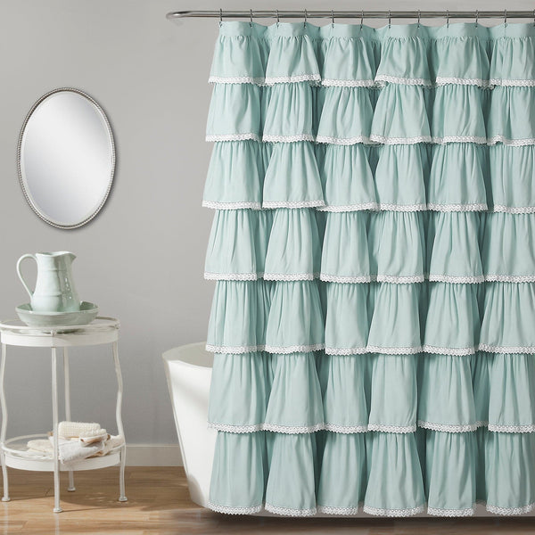 lush décor Lace Ruffle Shower Curtain