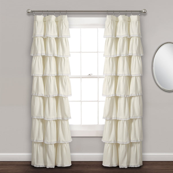 Lush Décor Lace Ruffle Window Curtain Panel
