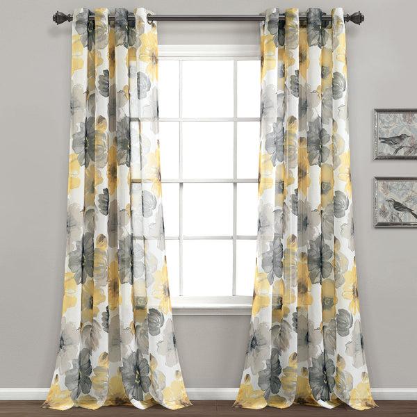 Lush Décor Leah Sheer Window Curtain Panel Set