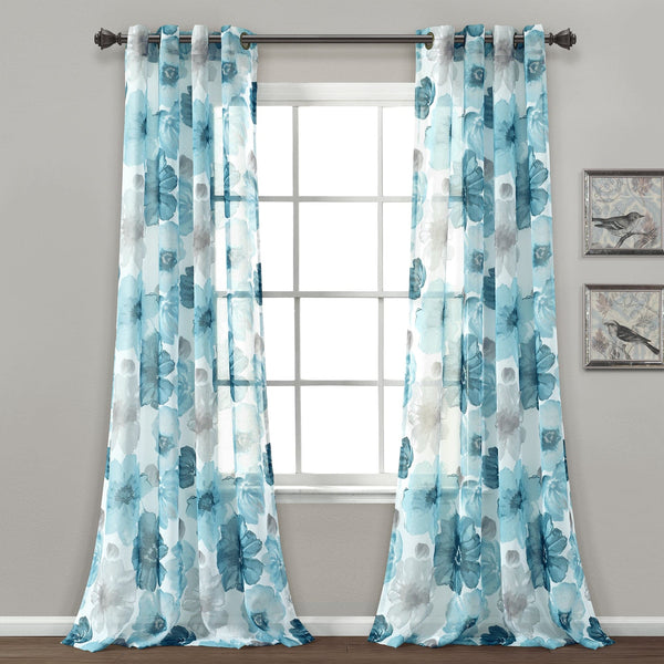 lush décor Leah Sheer Window Curtain Panel Set