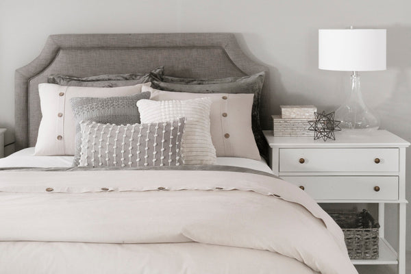 Lush Décor Linen Button Comforter 5 Piece Set