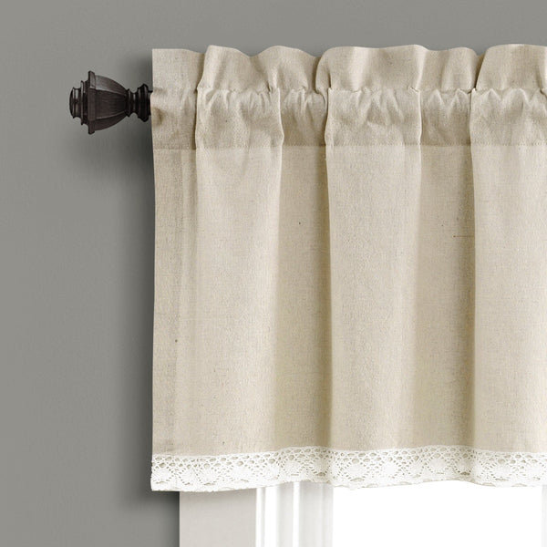 Lush Décor Linen Lace Valance