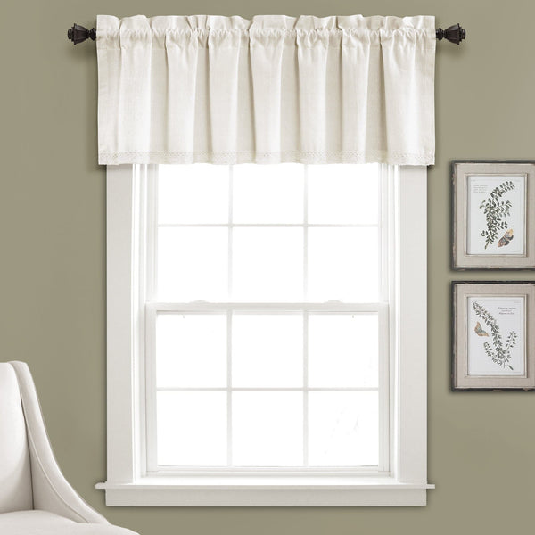 Lush Décor Linen Lace Valance