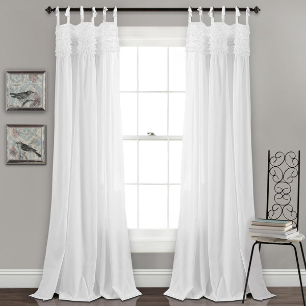 Lush Décor Lydia Ruffle Window Curtain Panel Set