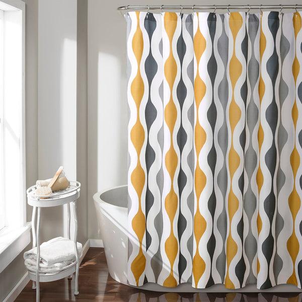 Lush Décor Mid Century Geo Shower Curtain