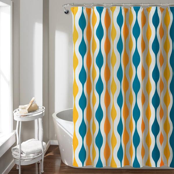 Lush Décor Mid Century Geo Shower Curtain