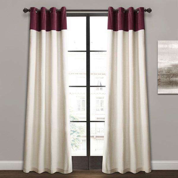 Lush Décor Milo Linen Window Curtain Panel Set