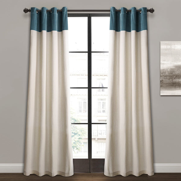 Lush Décor Milo Linen Window Curtain Panel Set