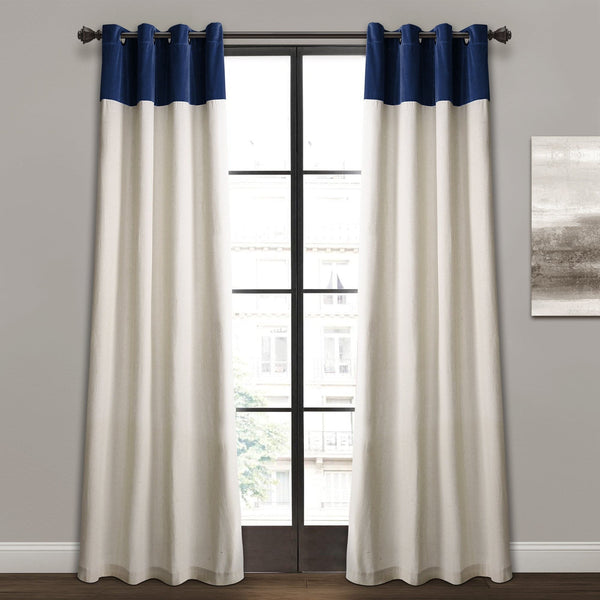 lush décor Milo Linen Window Curtain Panel Set