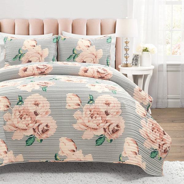 lush décor Mira Vintage Floral Oversized Quilt Set