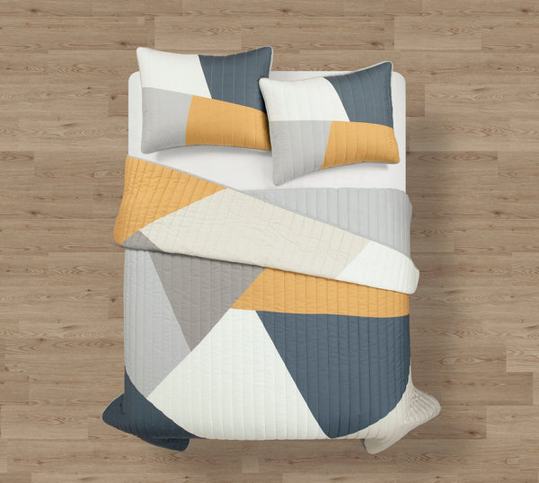 Lush Décor Modern Color Block Quilt 3 Piece Set