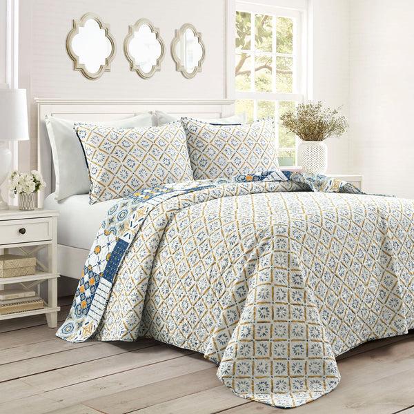 Lush Décor Monique Patch 3 Piece Quilt Set