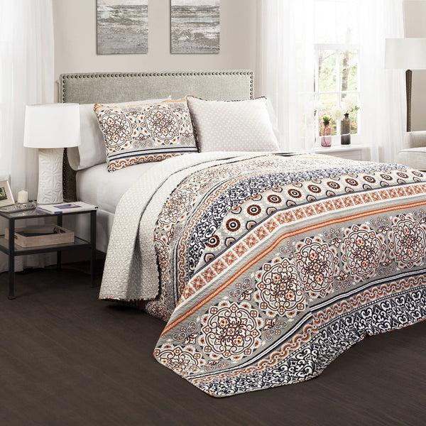 lush décor Nesco Stripe 3 Piece Quilt Set