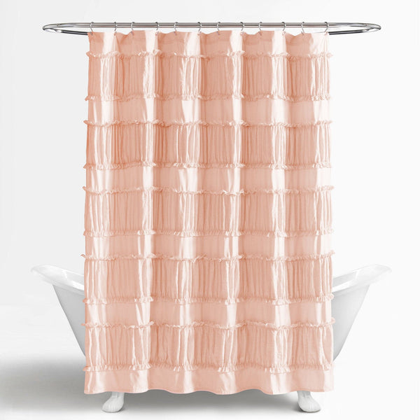 Lush Décor Nova Ruffle Shower Curtain