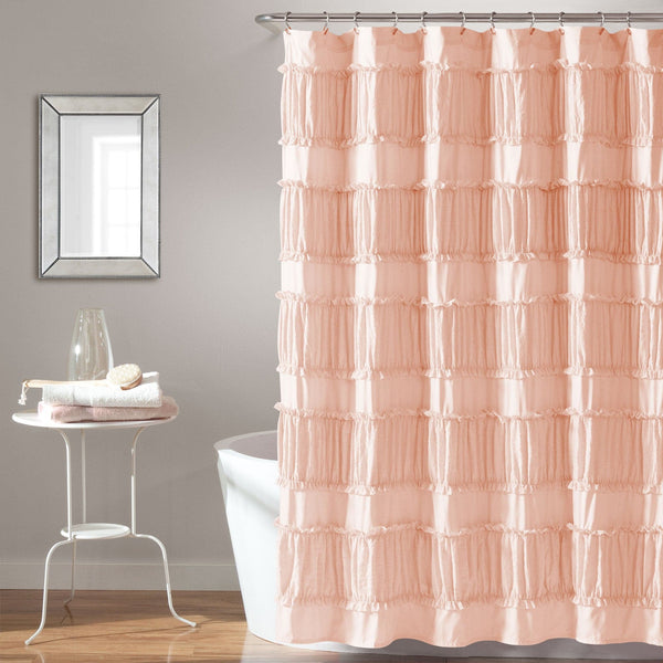 lush décor Nova Ruffle Shower Curtain