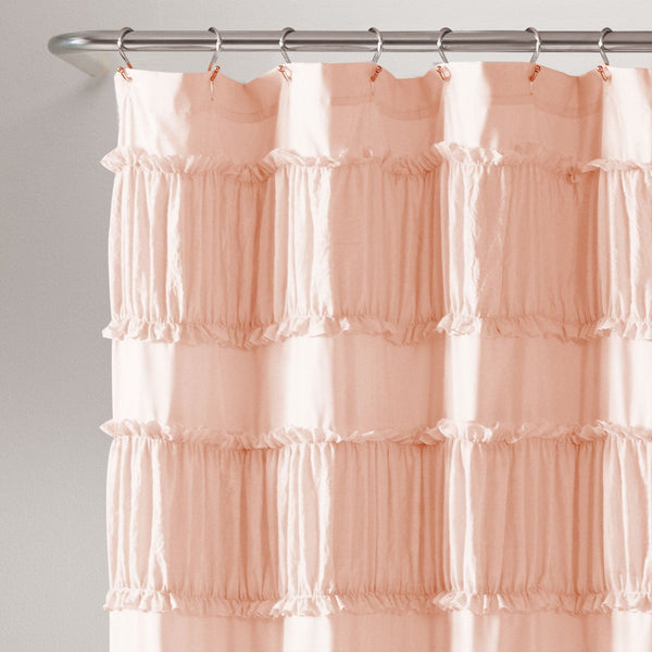 Lush Décor Nova Ruffle Shower Curtain
