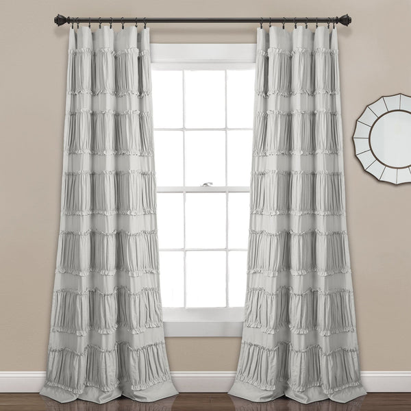 Lush Décor Nova Ruffle Window Curtain Panel Set