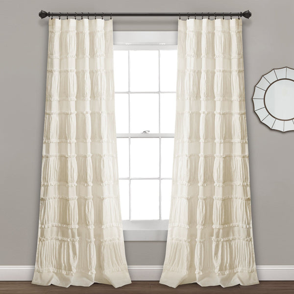 Lush Décor Nova Ruffle Window Curtain Panel Set