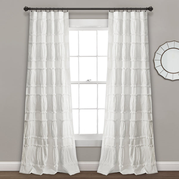 lush décor Nova Ruffle Window Curtain Panel Set
