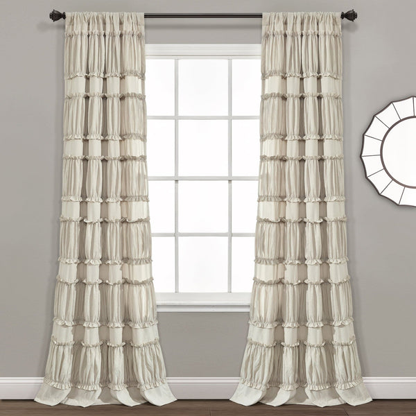Lush Décor Nova Ruffle Window Curtain Panel Set