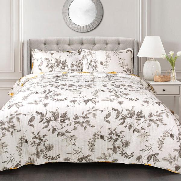 Lush Décor Penrose Floral 3 Piece Quilt Set