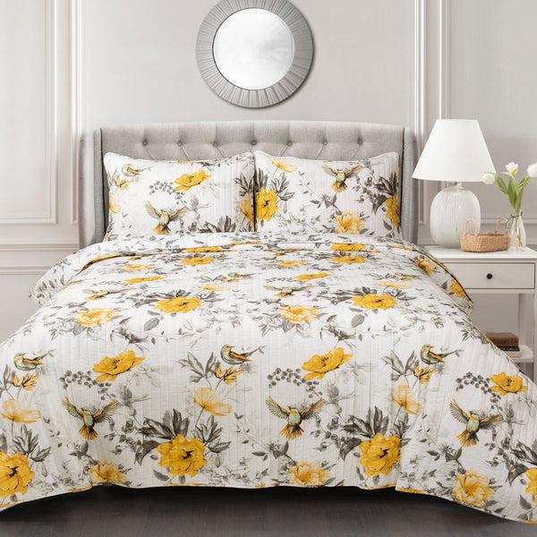 lush décor Penrose Floral 3 Piece Quilt Set