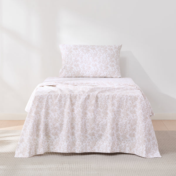 Lush Décor Peony Toile Cotton Sheet Set