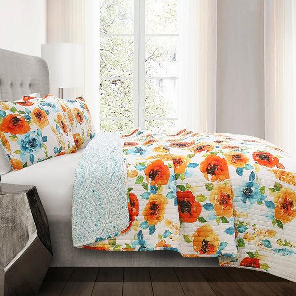 Lush Décor Percy Bloom Quilt 3 Piece Set